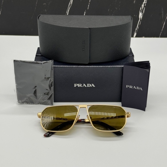 NEW SPR A53 1BK01T PRADA PRA53S 1BK01T UNISEX SUNGLASSES PR A53S 1BK01T SQUARE - Picture 13 of 13
